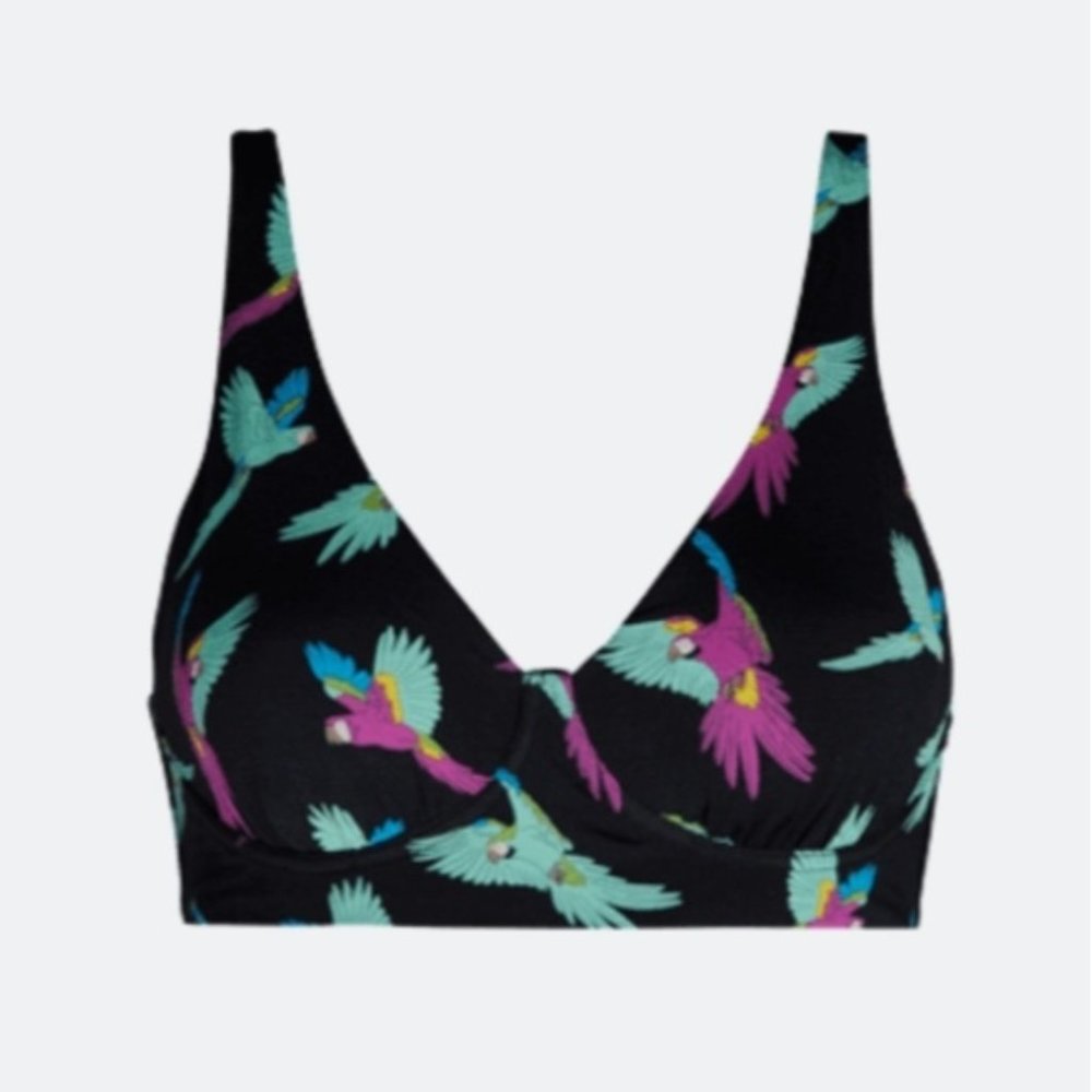 MeUndies Feel Free Wireless Longline Bralette Plunge Modal Soft Loungewear Bra